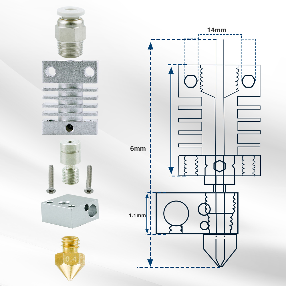 Pour Creality Ender 3 CR-10 CR - Hotend 0.4Mm avis et prix